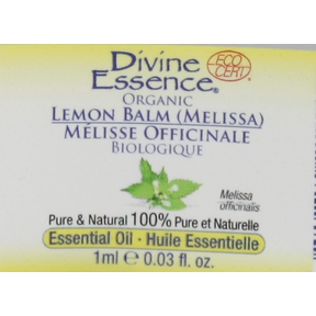 Divine Essence - Lemon Balm (Melissa)(Organic) (1ml)