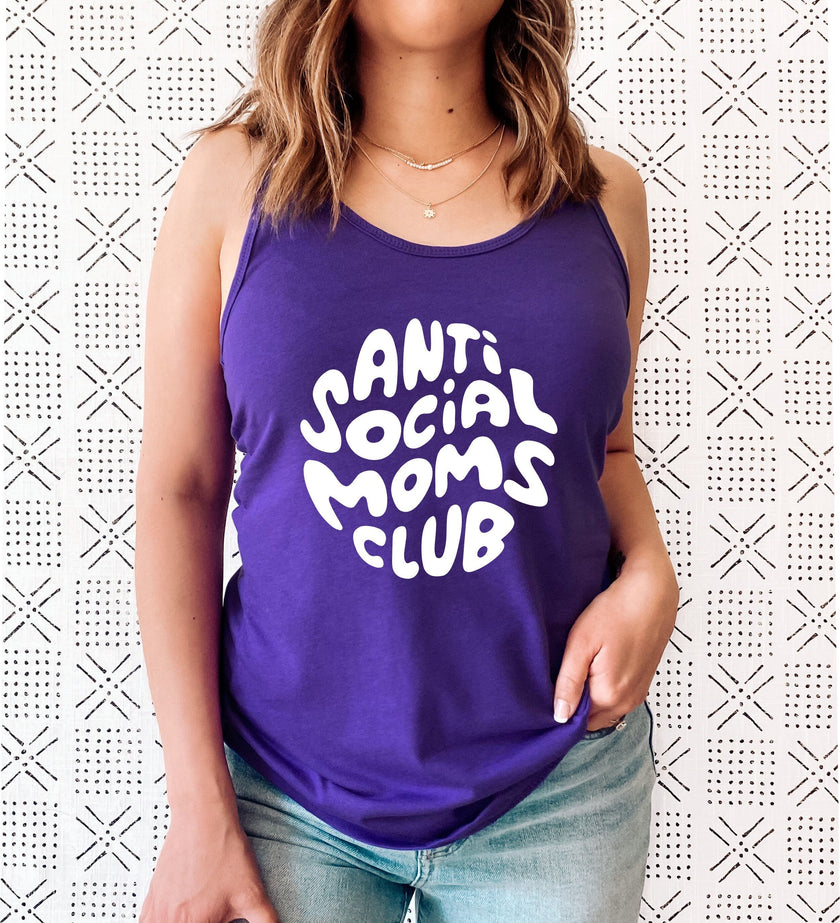 Anti Social Moms Club Racerback Tank Top