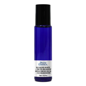 Divine Essence - Bl. Glass Roll-on Bottle 15ml + SS (15ml)
