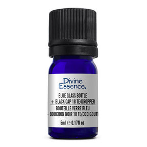 Divine Essence - Bl. Glass Bottle 5ml + Black Cap (5ml)