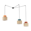 DUO Jute Adjustable 3-Light Pendant for Dining Table & Kitchen Island