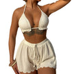 Women's Triangle Bikini Three-Piece Swimsuit Set