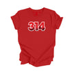 314 St. Louis Missouri USA Area Code City Skyline Gift - Unisex T-Shirt - Inspired X