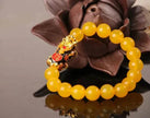 3D Gold Plated PiXiu Crystal Beaded Bracelet