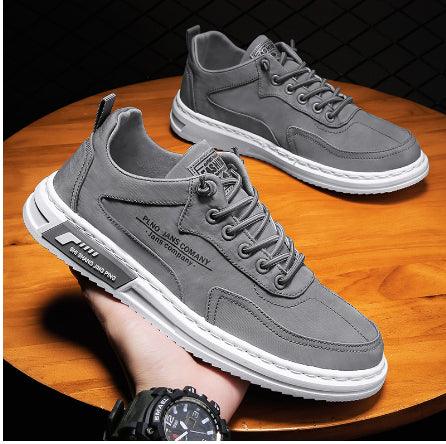 Men's Low-Top Canvas Lace-Up Casual Sneakers Soft Sole Everyday Shoes