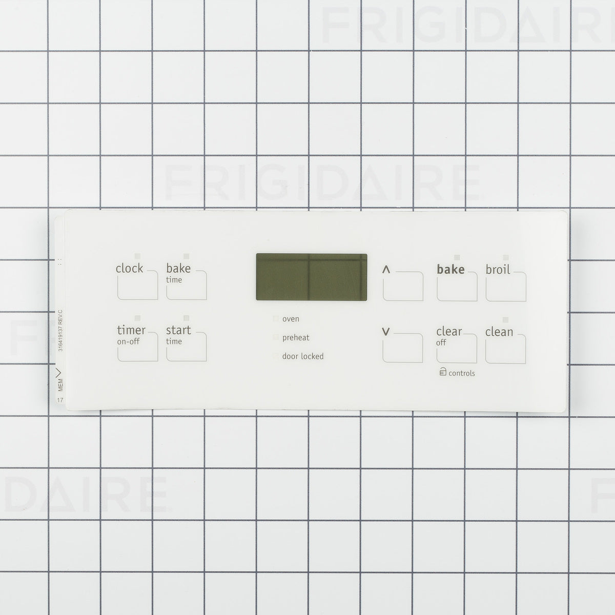 Frigidaire 316419137 White Oven Range Touchpad Overlay