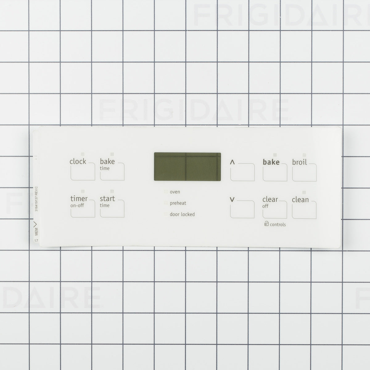 Frigidaire 316419137 White Oven Range Touchpad Overlay