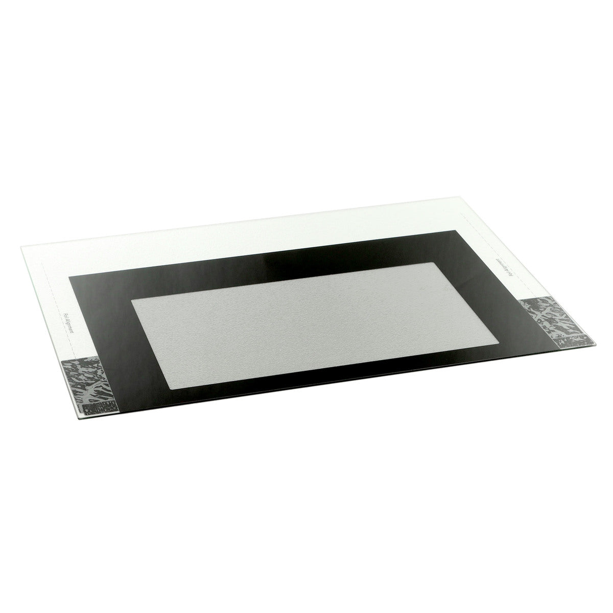 Verre de porte de four noir avec feuille de protection Frigidaire 316452758
