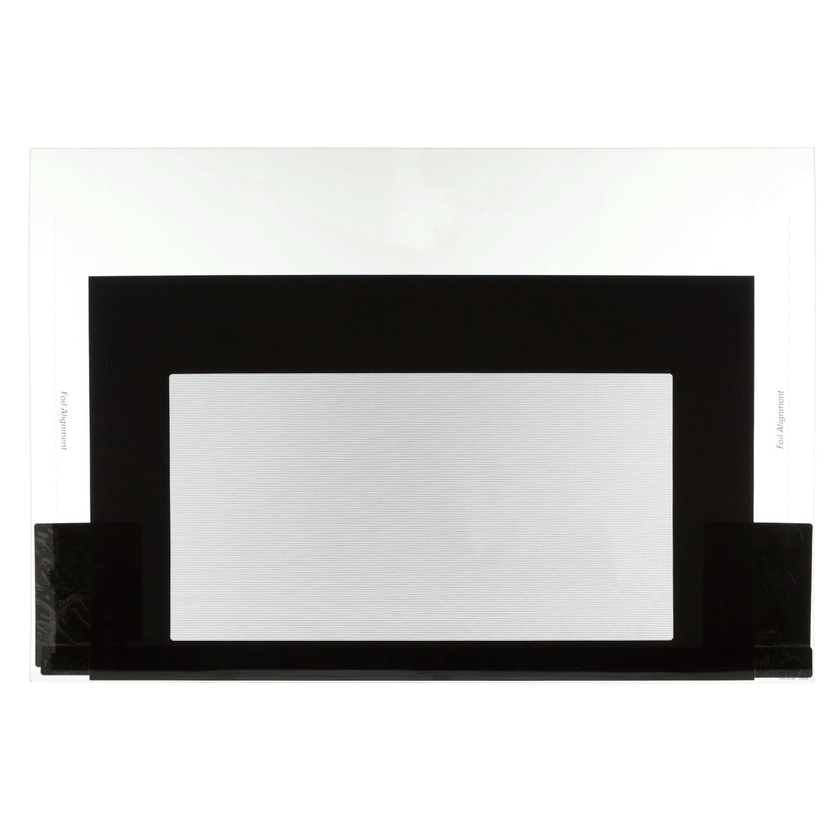 Verre de porte de four noir avec feuille de protection Frigidaire 316452758