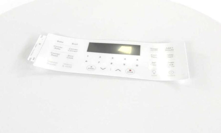 Pièce de recouvrement de l'horloge de four Frigidaire 316655000, blanche.