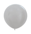 Sempertex R24 Pearl Silver Latex Balloon – (1 Piece)