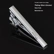 Men's Silver Electroplated Tie Clip – 25 Line Pattern Styles, 5cm Flat Head Business Tie Bar | Canada & USA