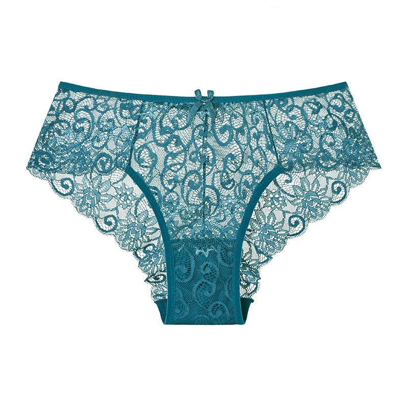 Women's Seamless Mid-Waist Lace Briefs pant with Bow Detail for Everyday Wear
