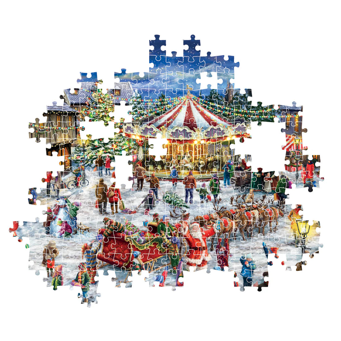 Clementoni - PZ1500 : LA FOIRE DE NOËL