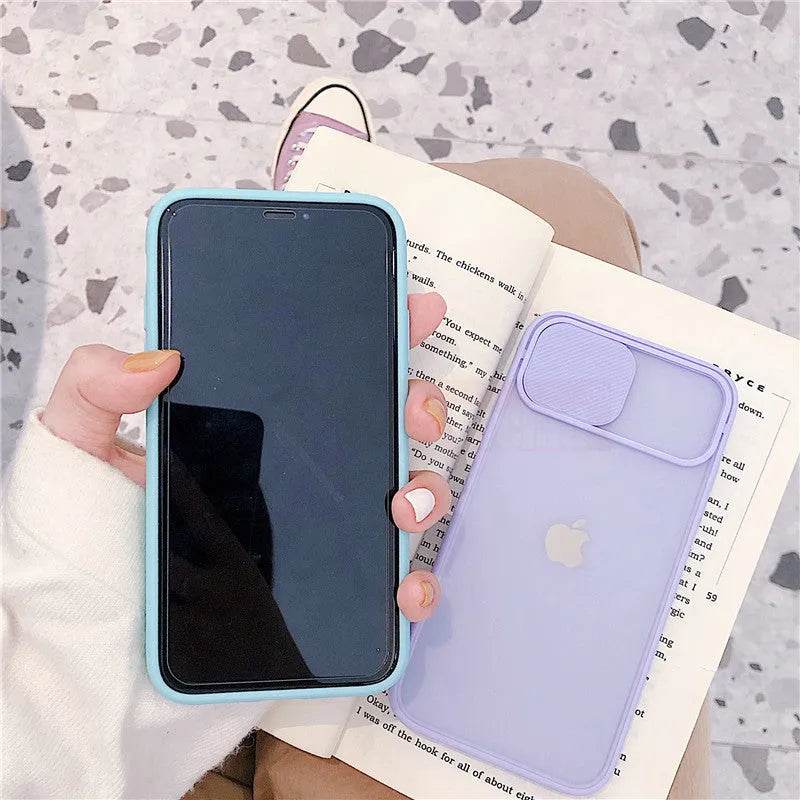 Frosted frame lens Silicone phone case