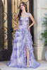 TIERED RUFFLE A LINE DRESS