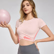 Fashion Short Sleeve Crop Workout Top for Women Yoga Crop Top