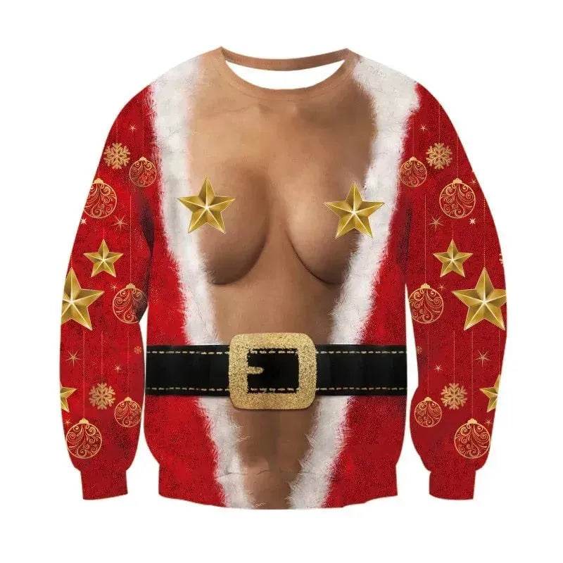Printed Funny Christmas sweatshirt for couple