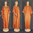 Middle East Striped Loose Robe African Dubai Arabic Satin Hot Drilling Stitching Abaya Buba Dress