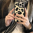 Plush Embroidery Cute Briquettes Silicone iphone Case women