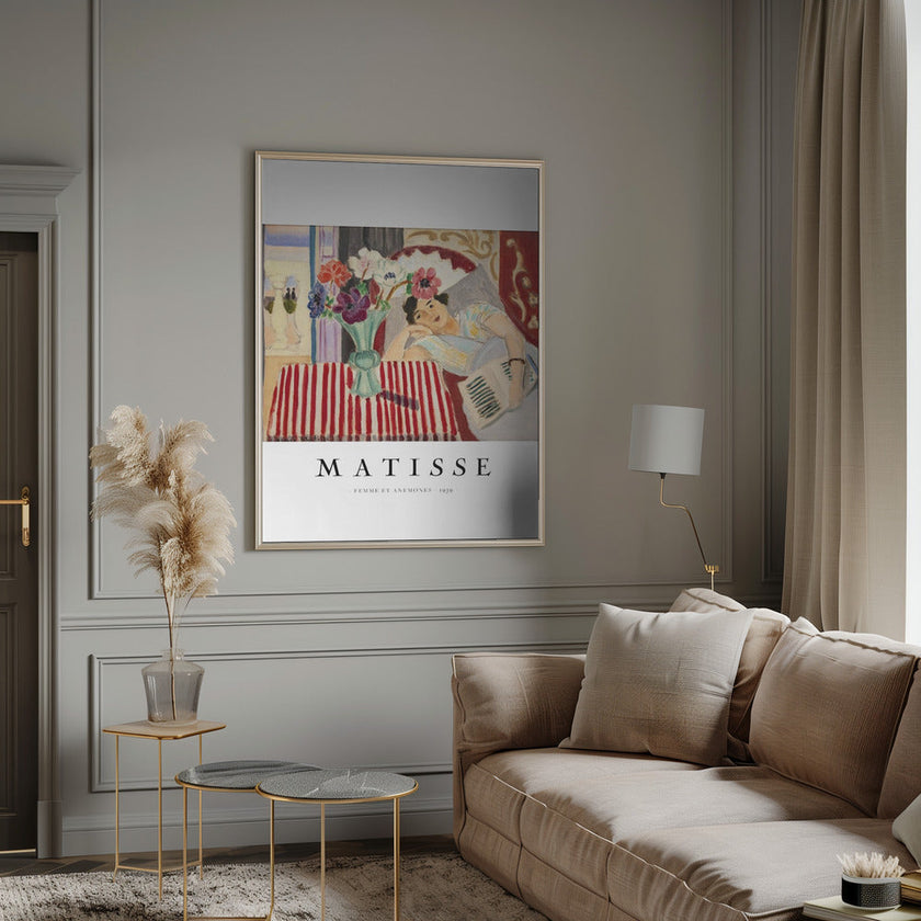 Wall art Femme Et Anémones