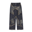 Distressed Denim Pant for women Oversized Streetstyle Patch Cargo Jeans Pant