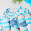 Kids One-Piece Buoyancy Swimsuit with Hat – Boys & Girls Long Sleeve UV Protection Swimwear