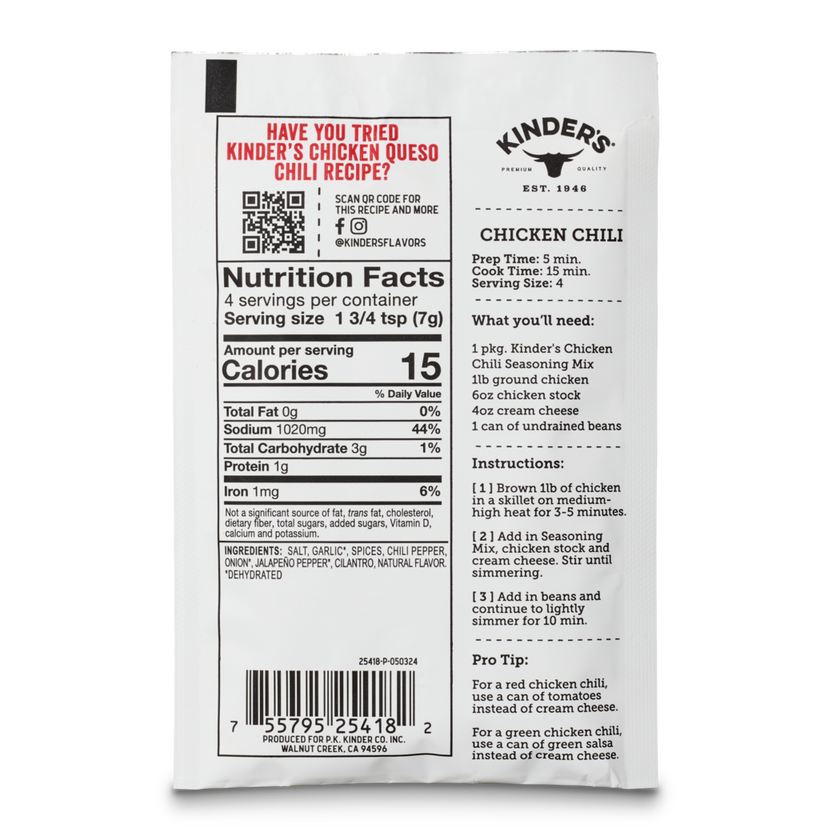 Kinder's Chicken Chili Seasoning