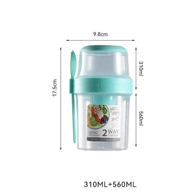 Portable Lock sealed Breakfast Oatmeal Cereal Nut Yogurt Fresh Fruit Salad Cup