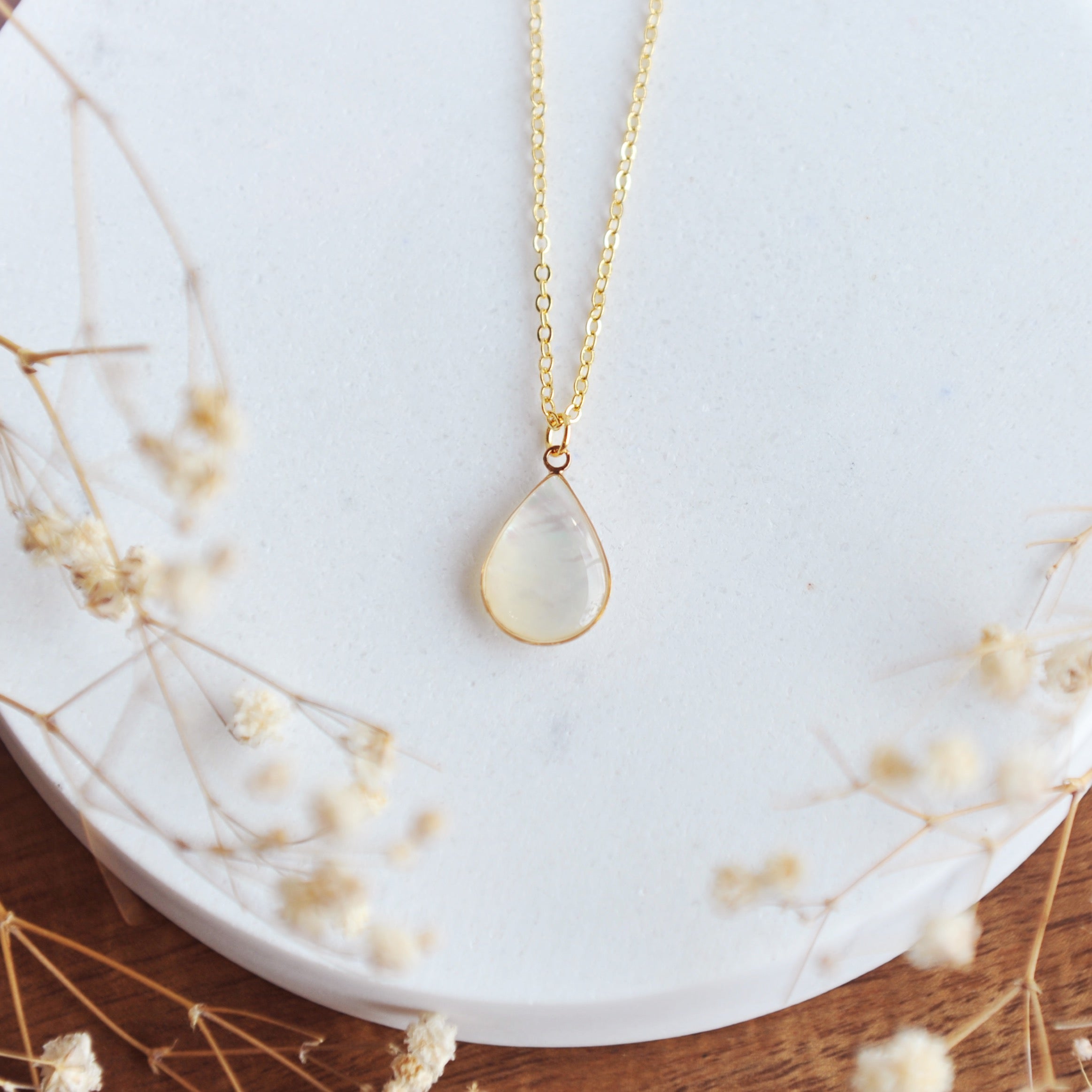 NADIA  Stunning Mother of pearl Charm Necklace