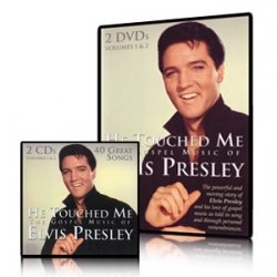Elvis Presley Two DVD & Two CD Collectors Edition Set - He Touched Me the Gospel Music The King with Over 40 Great Songs As Seen On TV Volume 1 & 2 Music CD and DVD AsSeenOnTV