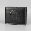 Men’s Cow Leather Eagle Embossed Bifold Wallet
