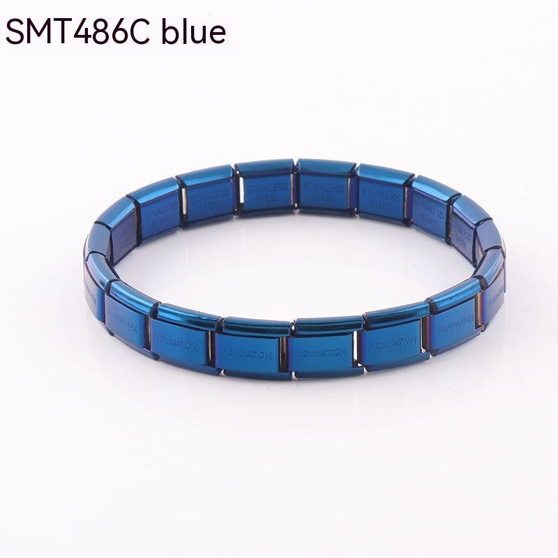 Fashion Personalized Stainless Steel Bracelet – Removable Electroplated Unisex Jewelry
