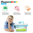 PicassoTiles - PicassoTiles 600pc Straw Building Set