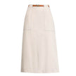 A- Line Temperament Women's Professional Formal Office Work Back Slit Midi business Skirt