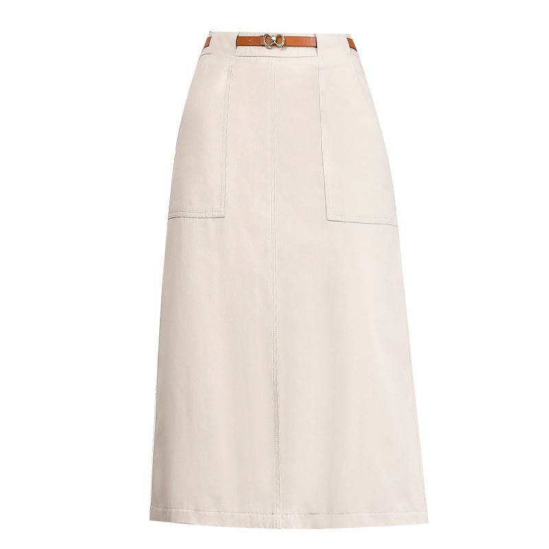 A- Line Temperament Women's Professional Formal Office Work Back Slit Midi business Skirt