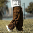 Autumn And Winter Straight Casual Wide-leg Corduroy Baggy Cargo Pant Overalls Men