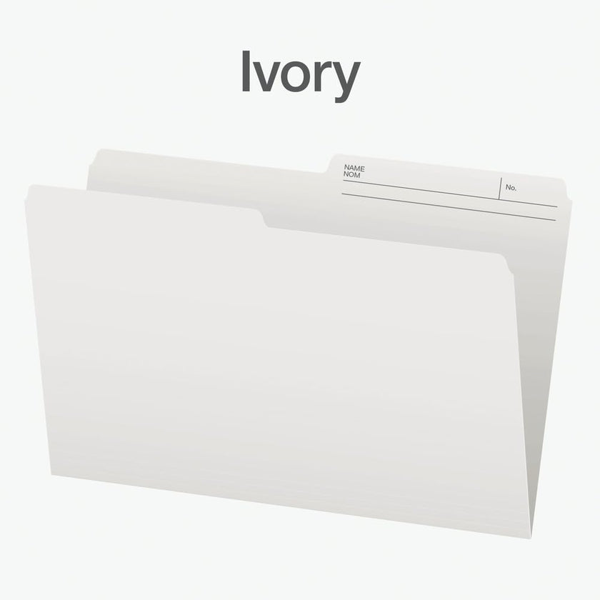 Pendaflex File Folders - Ivory/White Colour File Organizers, 1/2 Cut Tab, Legal Size, Durable Paper Stock, 100/Box, Ideal for Office, Home, and School Organization 🍁 All In One Marketplace Canada