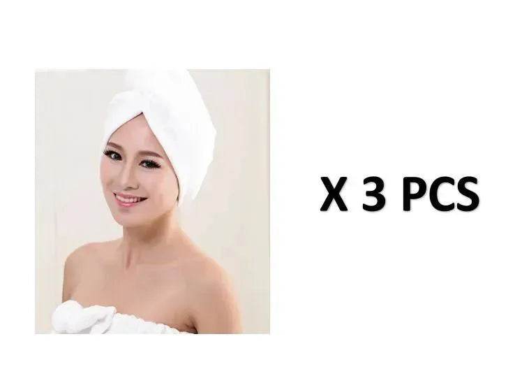 Women's Microfiber Hair Dryer Cap Absorbent Hair Towel.