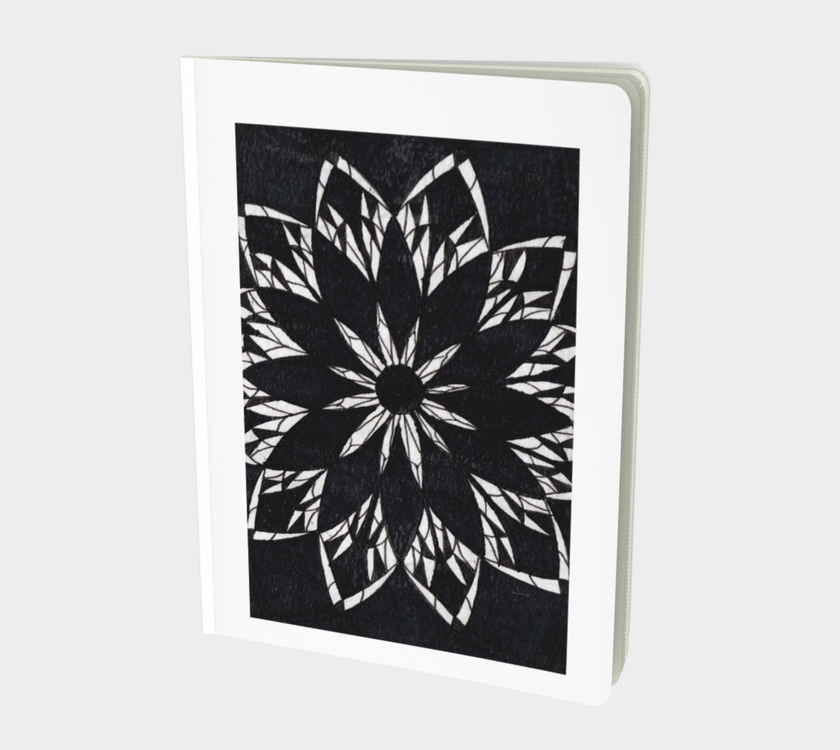 Large | Notebook | Black Stained Glass