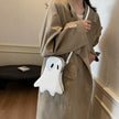Women's Halloween Ghost Kid Messenger Bag