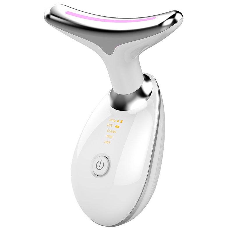 LED neck beauty device - Photon Therapy Neck Beauty Anti Wrinkle Machine EMS Tighten Massager