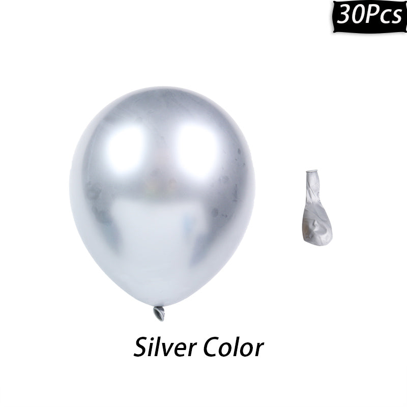 Silver Laser Disco Foil Balloons – Party Decoration Set