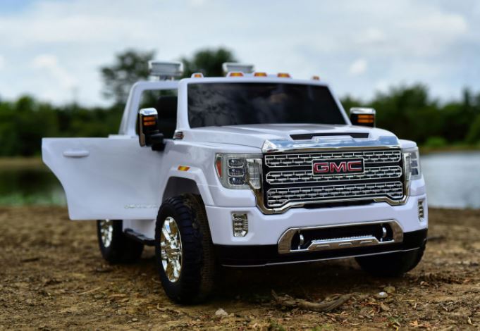 2026 UPGRADED GMC Sierra 24V 2 Seater Kids Ride On Car With Remote Control