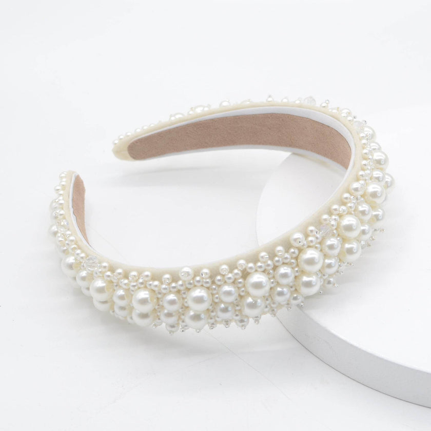 Elegant Baroque Rhinestone Pearl Headband
