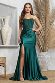 Fitted strapless sheer lace corset  dress