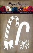 Candy Cane with Bow Add On Large Metal Cutting Die 32493