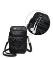 Quilted PU Crossbody Shoulder Bag for Women – Mini Zip Purse in 4 Colours