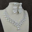 0284 White pearl diamond bridal accessories set