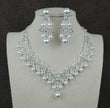 0284 White pearl diamond bridal accessories set